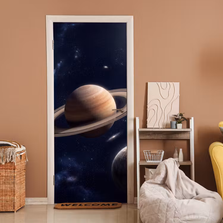 Deursticker - Planeten - Saturnus - Ruimte — 2
