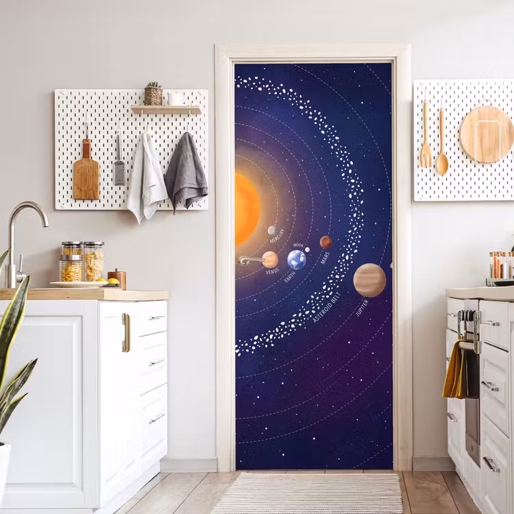 Deursticker - Planetenstelsel - Ruimte - Illustratie — 7