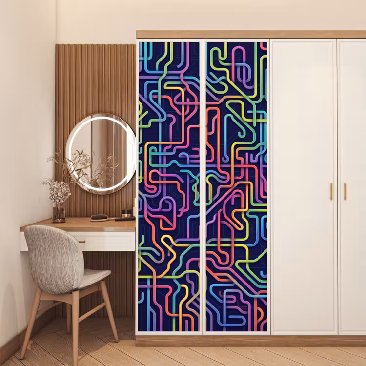 Deursticker - Retro - Abstract - Neon — 5