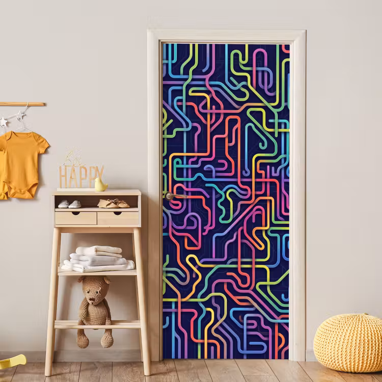 Deursticker - Retro - Abstract - Neon — 6