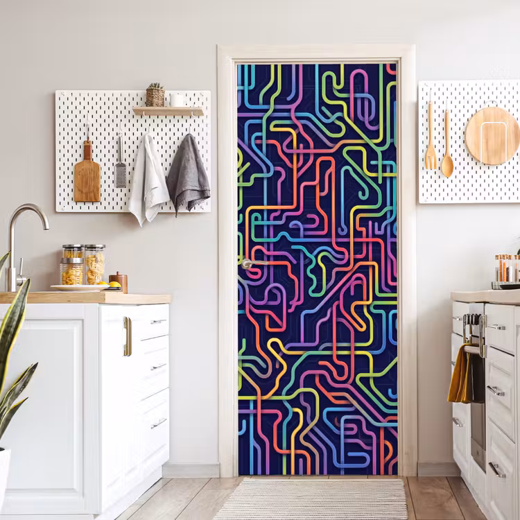Deursticker - Retro - Abstract - Neon — 7