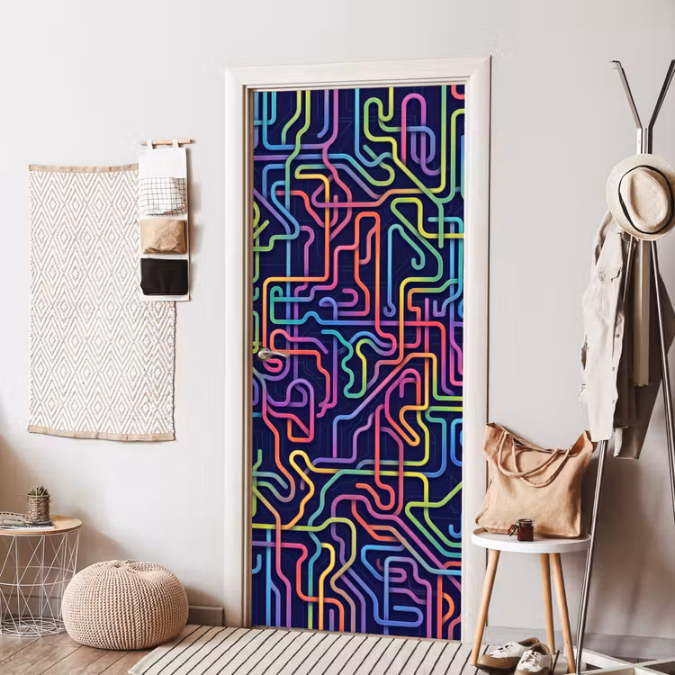 Deursticker - Retro - Abstract - Neon — 8