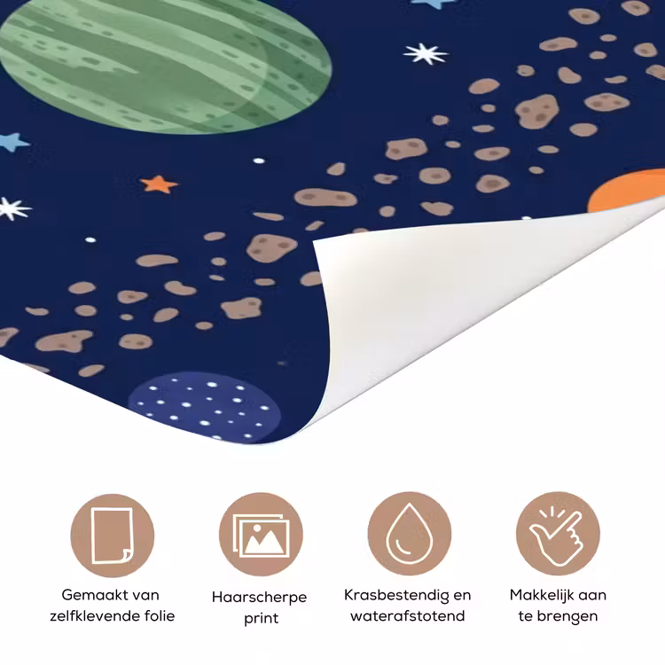 Deursticker - Ruimte - Planeten - Kleurrijk — 3