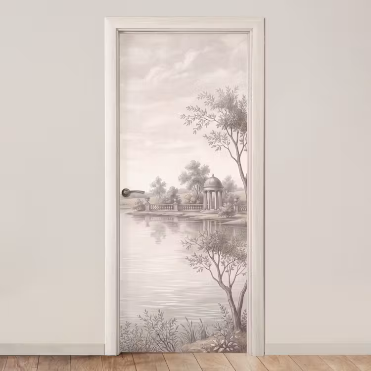 Deursticker - Terras - Water - Natuur - Landschap — 1