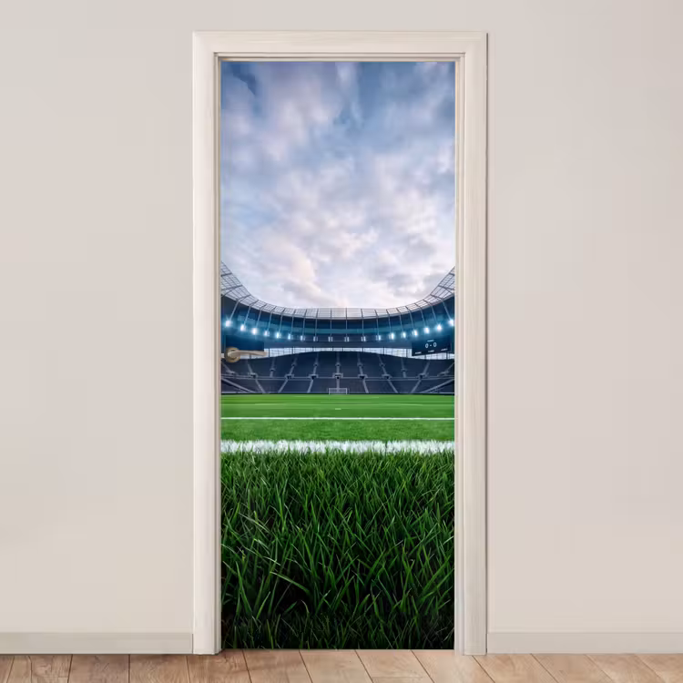 Deursticker - Voetbal - Stadion - Sport - Groen — 1