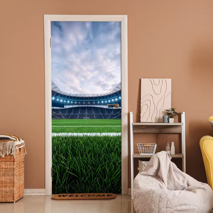 Deursticker - Voetbal - Stadion - Sport - Groen — 2