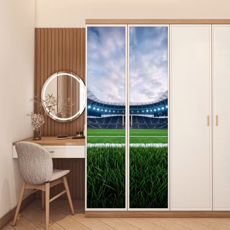 Deursticker - Voetbal - Stadion - Sport - Groen — 5
