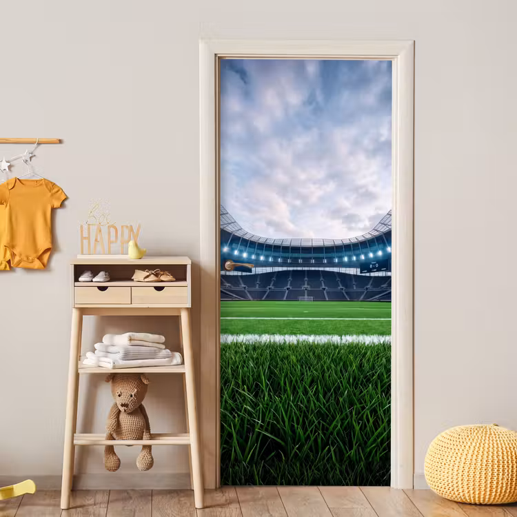 Deursticker - Voetbal - Stadion - Sport - Groen — 6