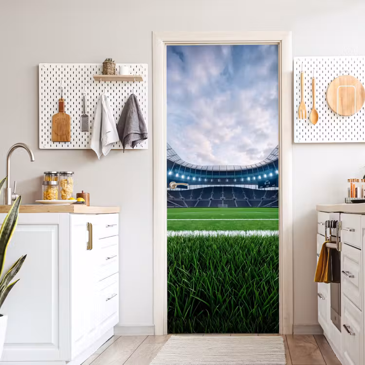 Deursticker - Voetbal - Stadion - Sport - Groen — 7