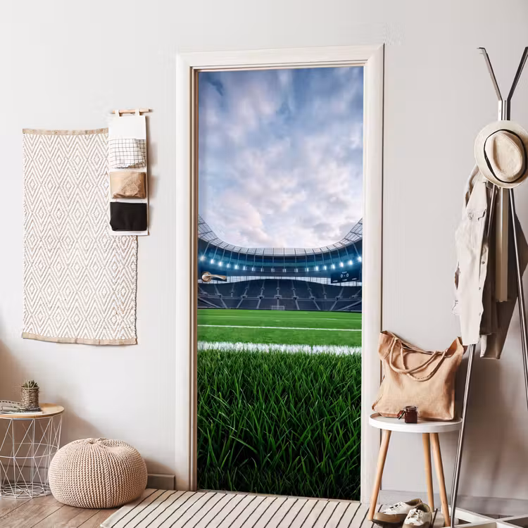 Deursticker - Voetbal - Stadion - Sport - Groen — 8