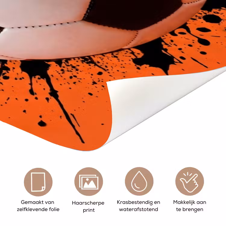Deursticker - Voetbal - Verf - Sport - Oranje — 3