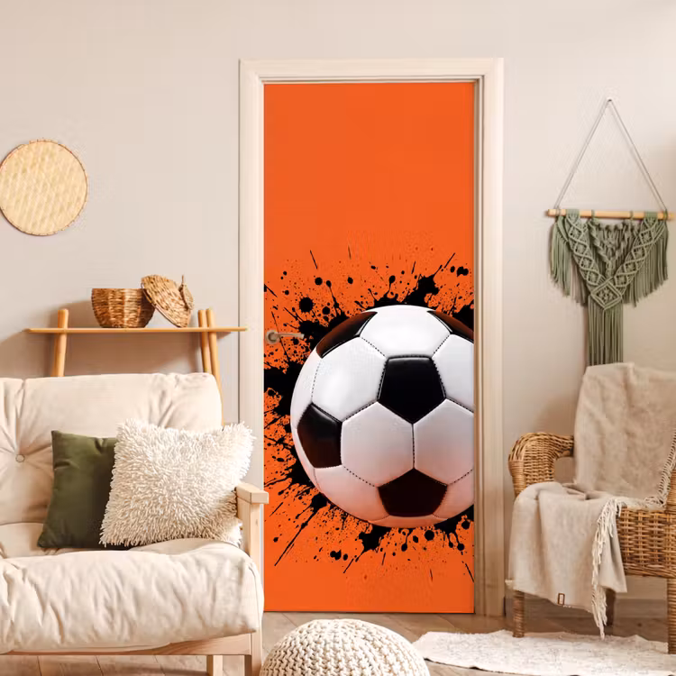 Deursticker - Voetbal - Verf - Sport - Oranje — 4