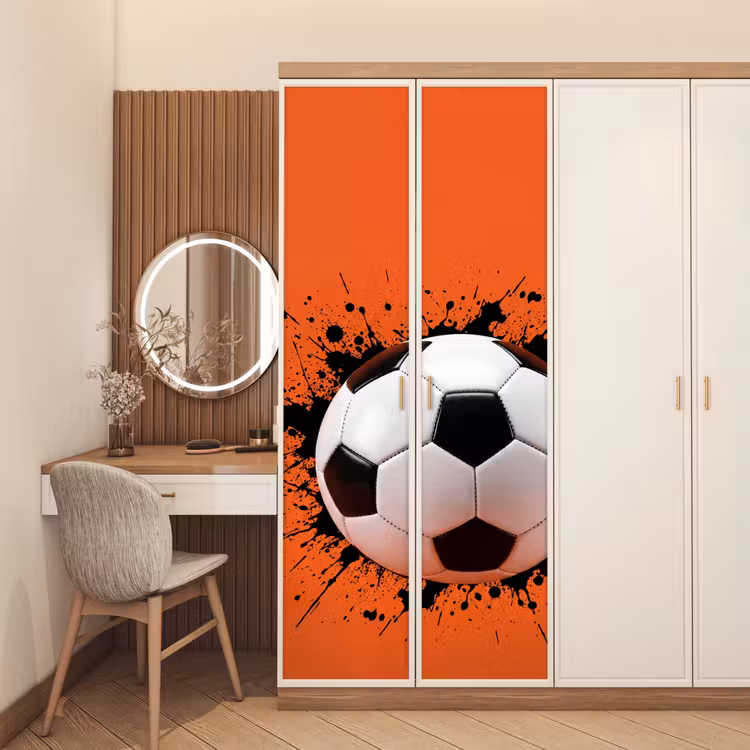 Deursticker - Voetbal - Verf - Sport - Oranje — 5