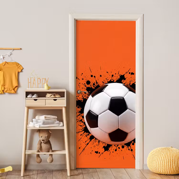 Deursticker - Voetbal - Verf - Sport - Oranje — 6