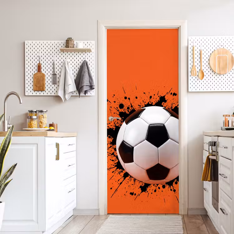 Deursticker - Voetbal - Verf - Sport - Oranje — 7