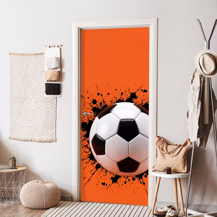 Deursticker - Voetbal - Verf - Sport - Oranje — 8