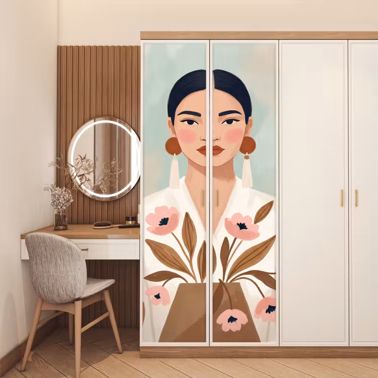 Deursticker - Vrouw - Kimono - Pastel — 5