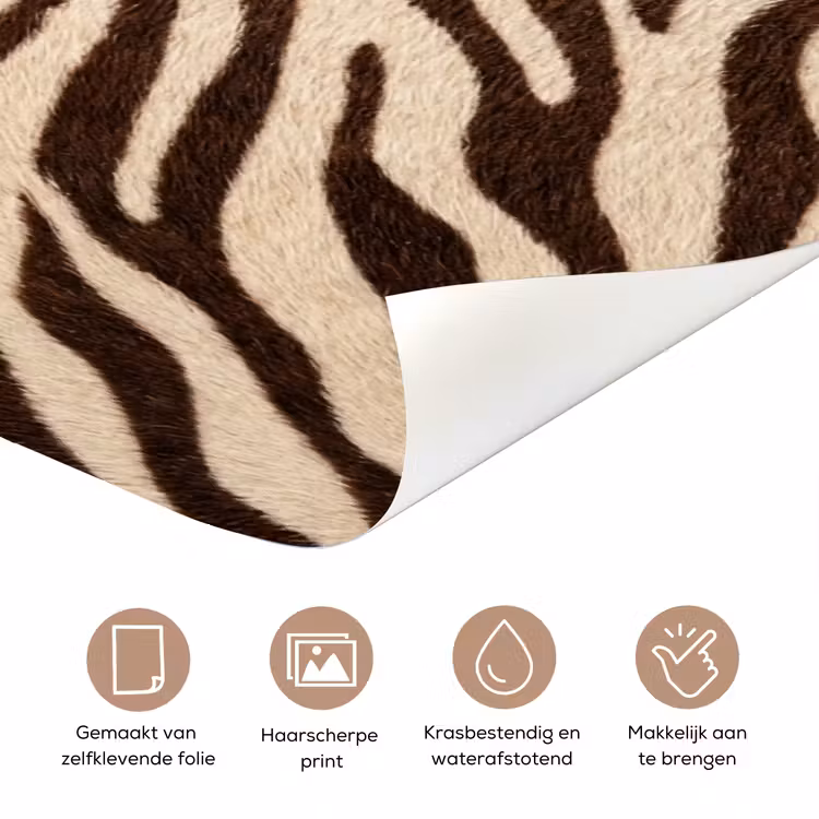Deursticker - Zebra - Strepen - Bruin — 3