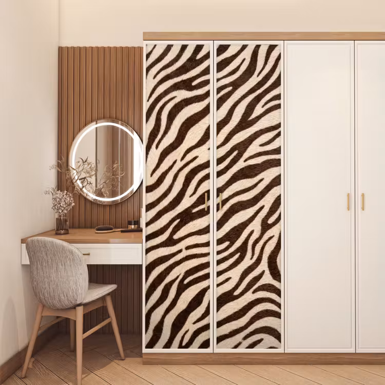 Deursticker - Zebra - Strepen - Bruin — 5