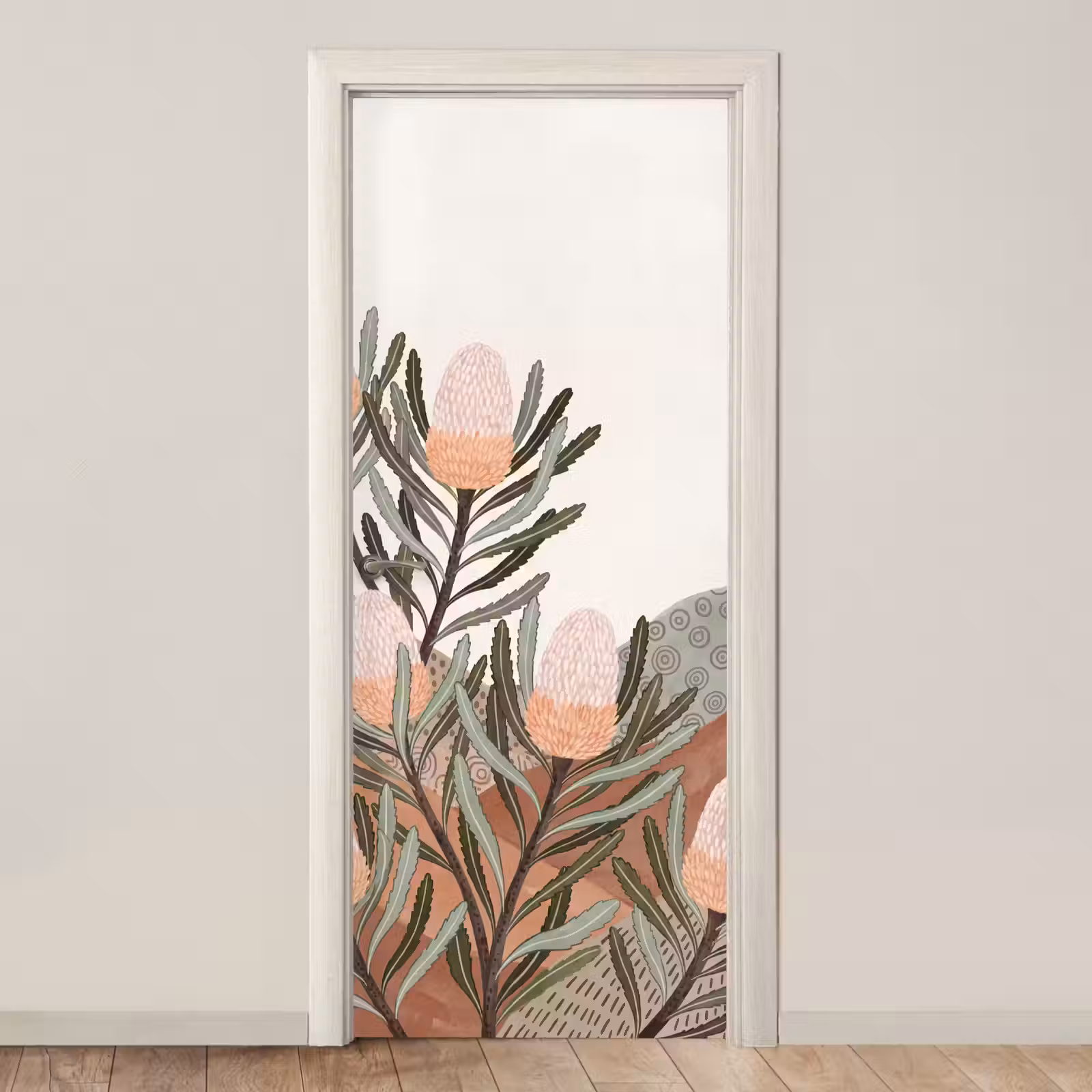Deursticker - Modern - Heuvels - Terracotta — 1