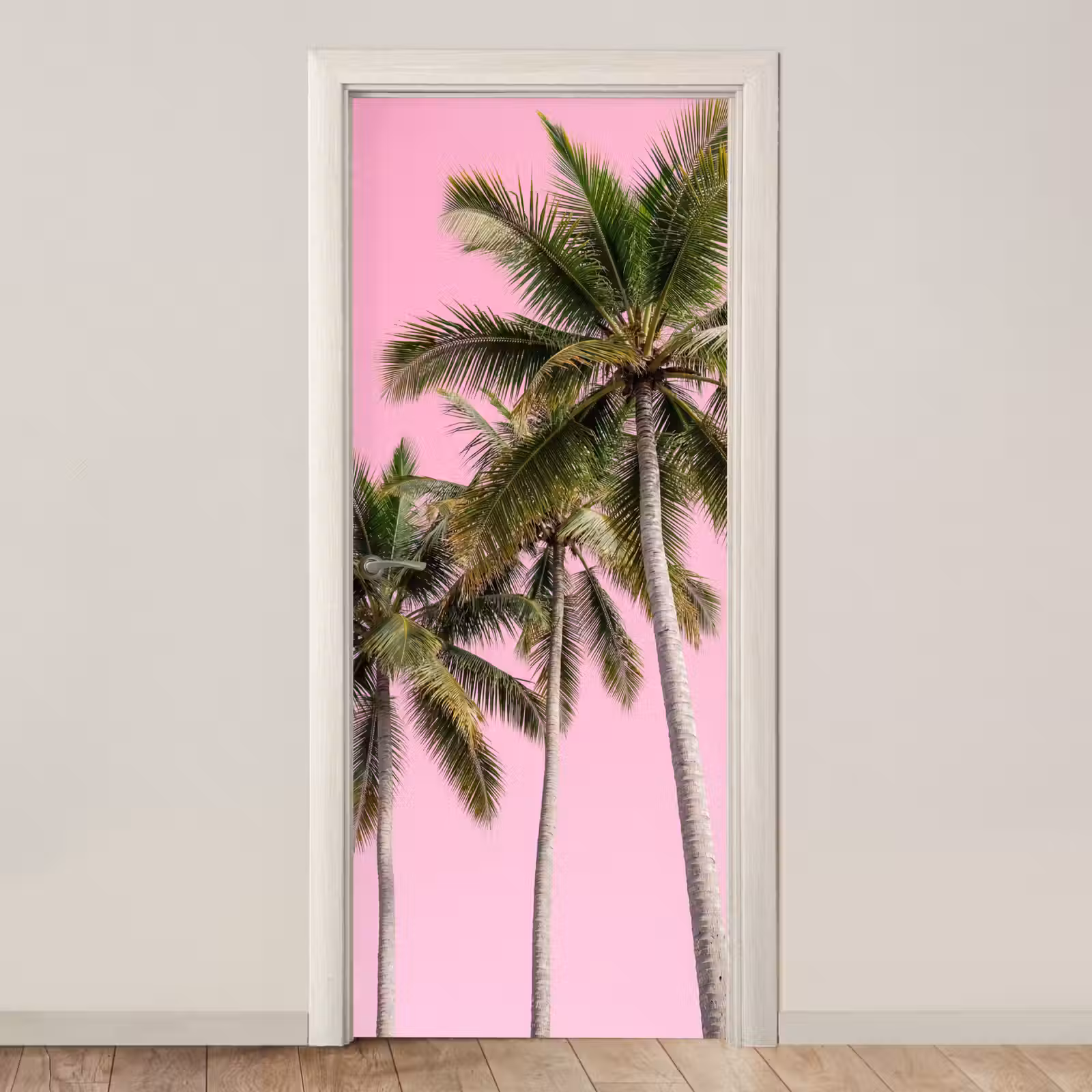 Deursticker - Palmboom - Tropisch - Pink — 1