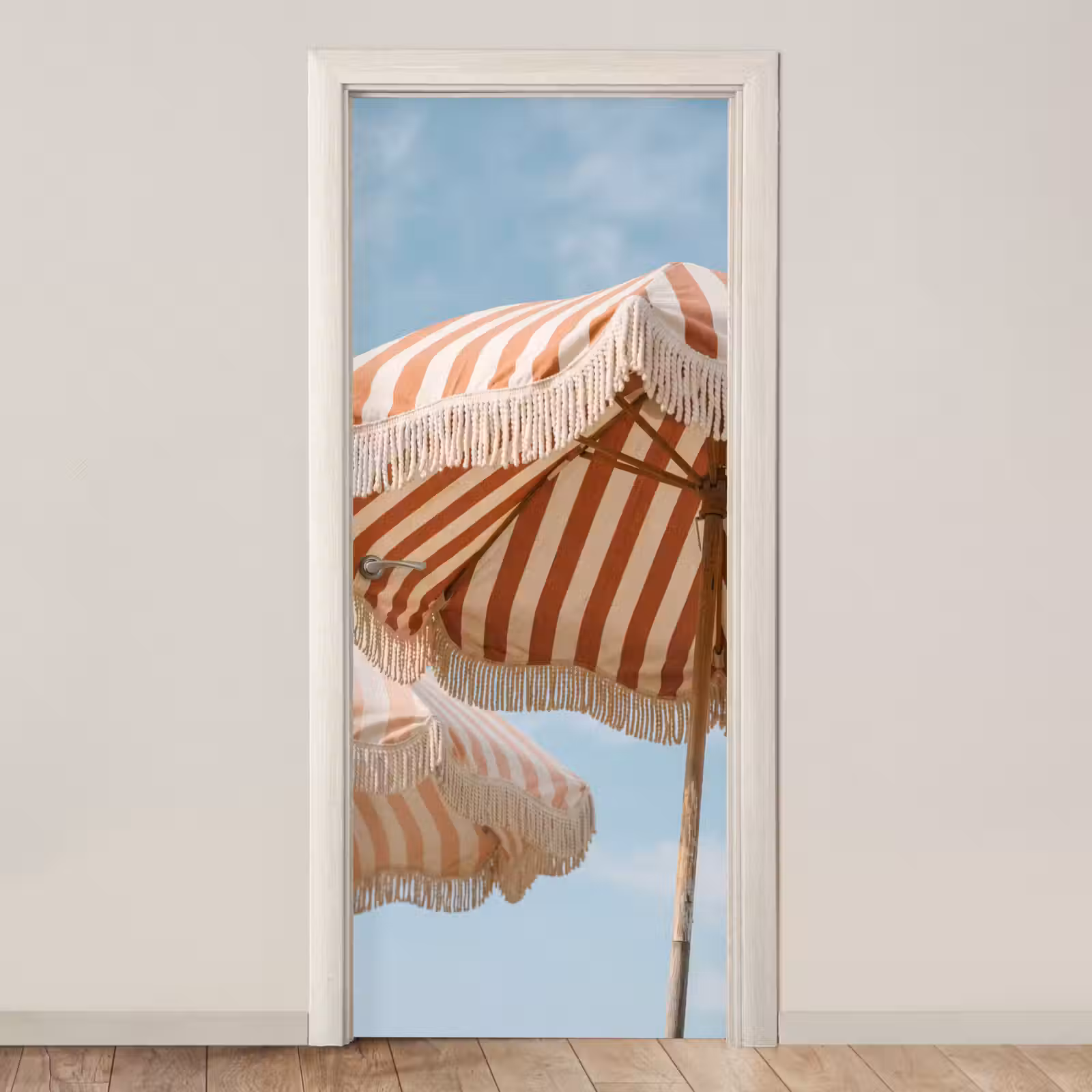 Deursticker - Parasol - Lucht - Rood — 1