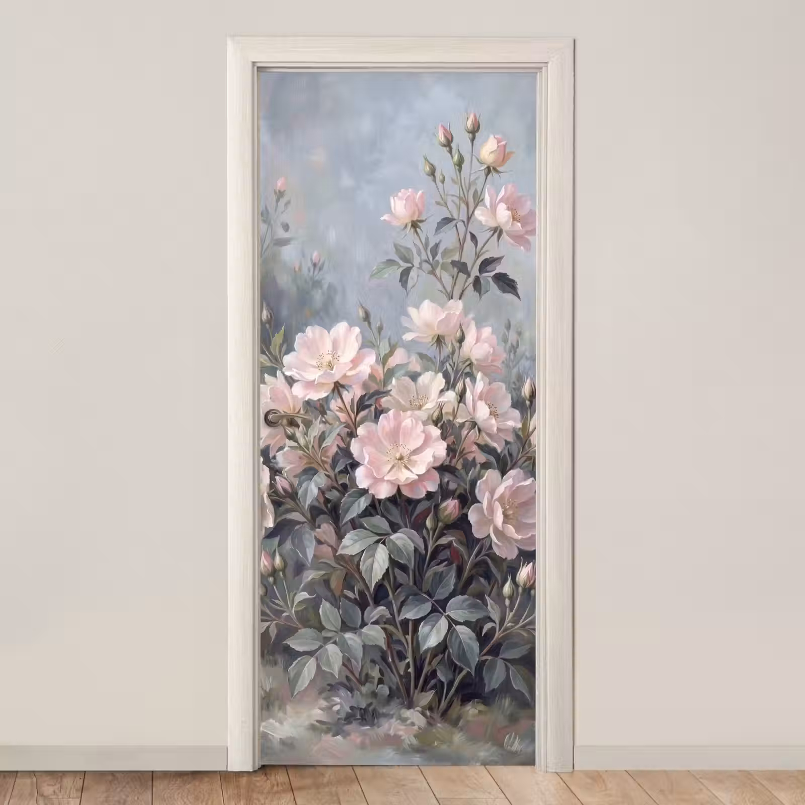 Deursticker - Rozen - Illustratie - Roze — 1