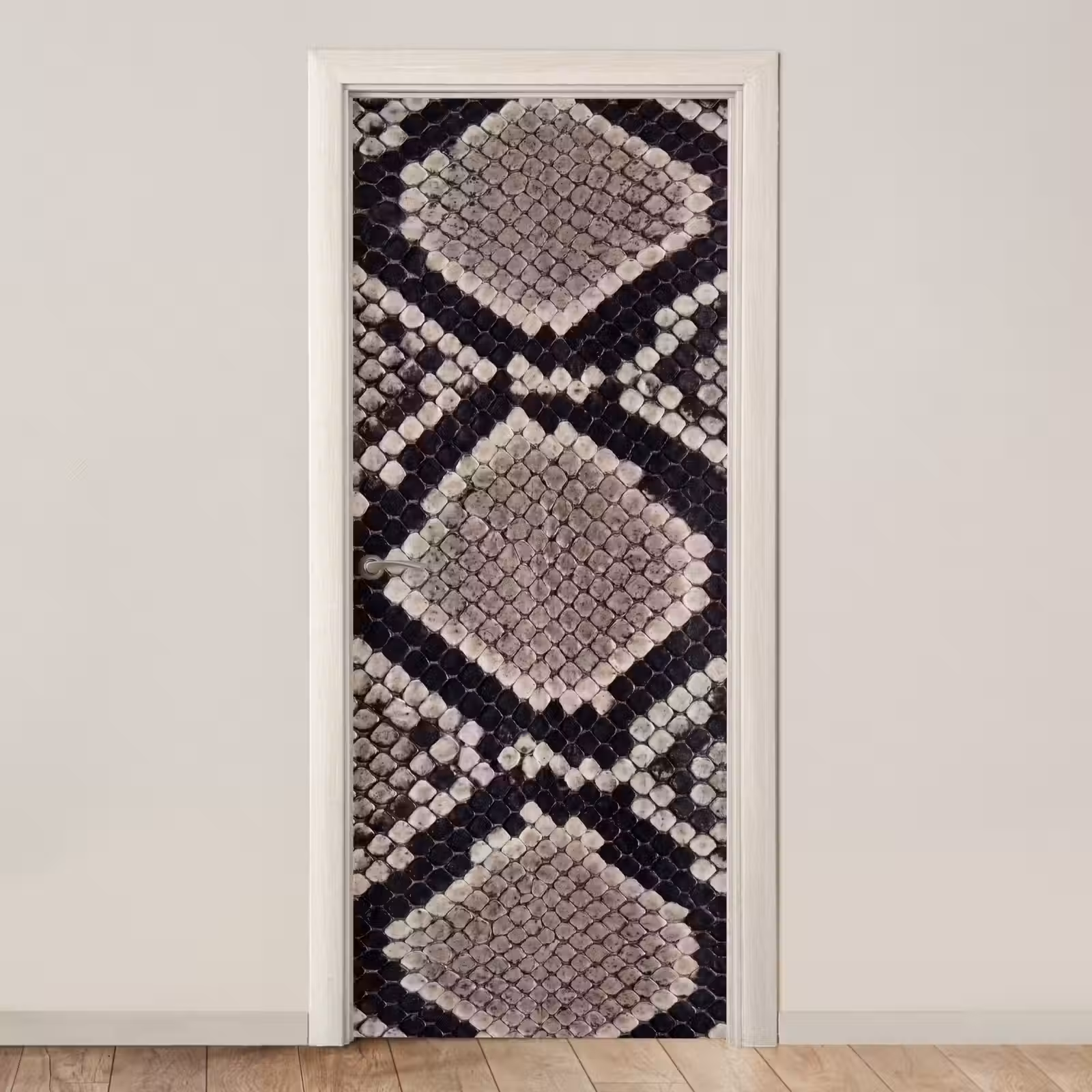 Deursticker - Slangenleer - Patroon - Beige — 1