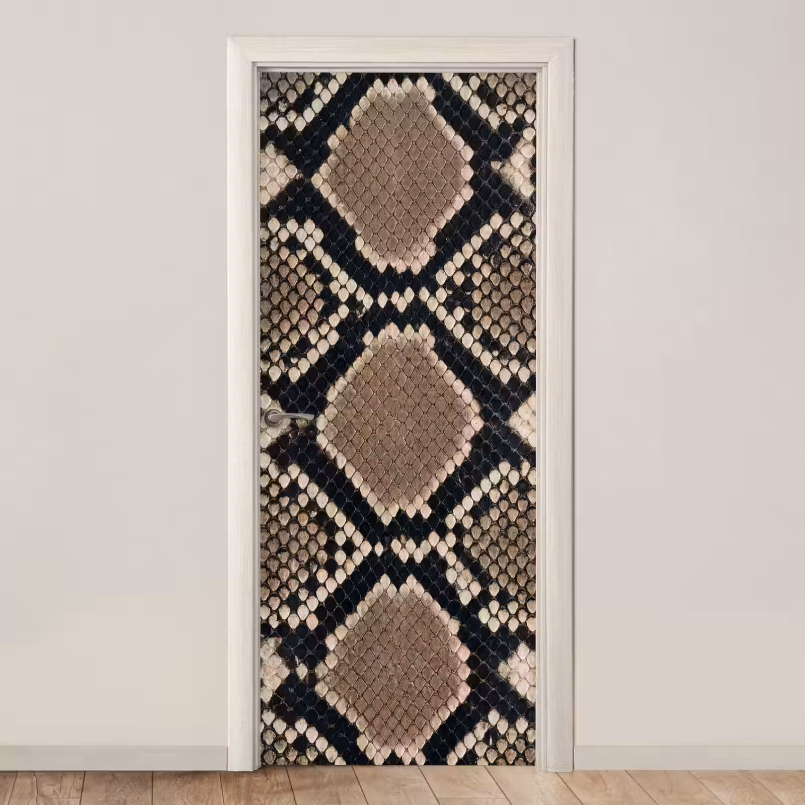 Deursticker - Slangenprint - Python - Bruin — 1