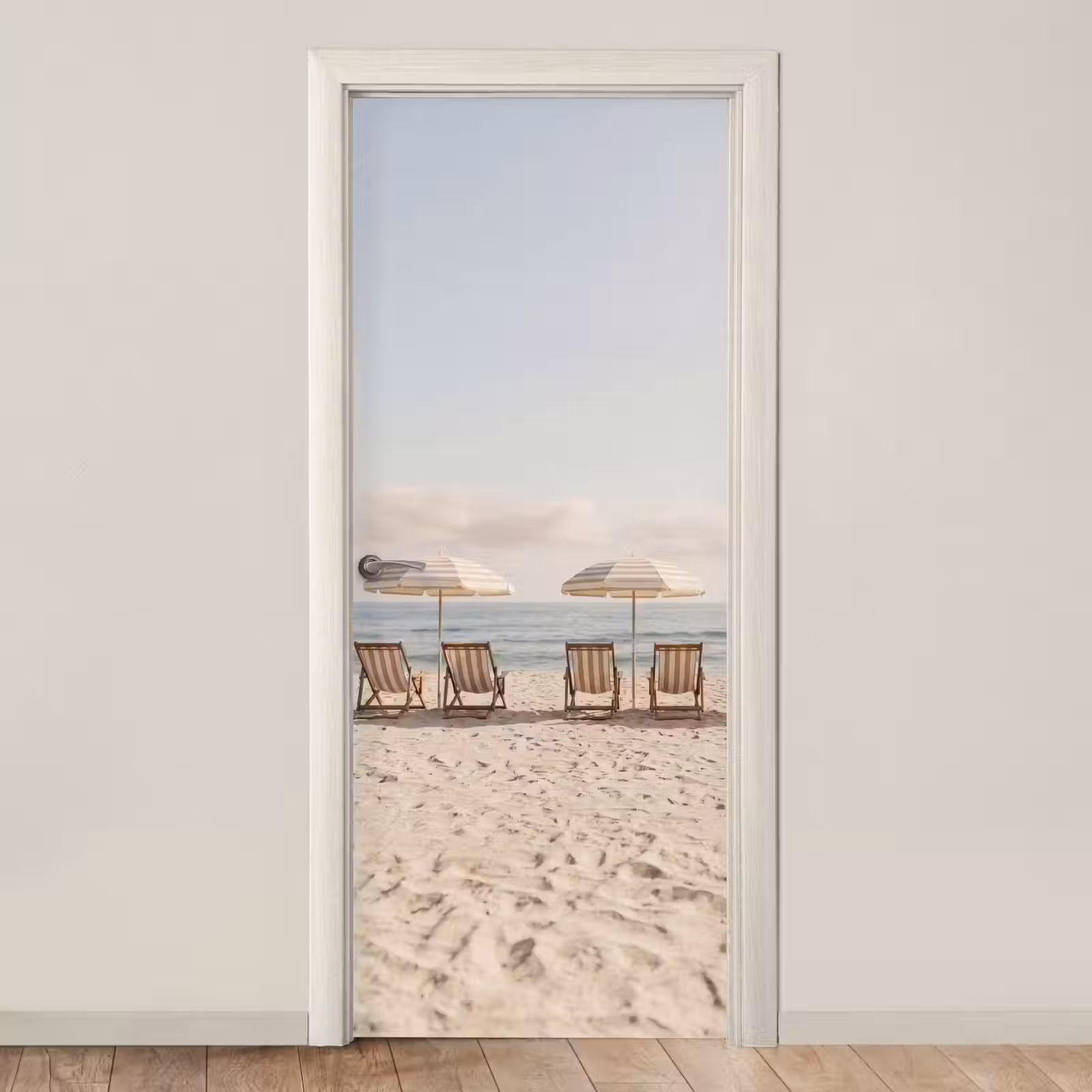 Deursticker - Strand - Stoelen - Parasol — 1