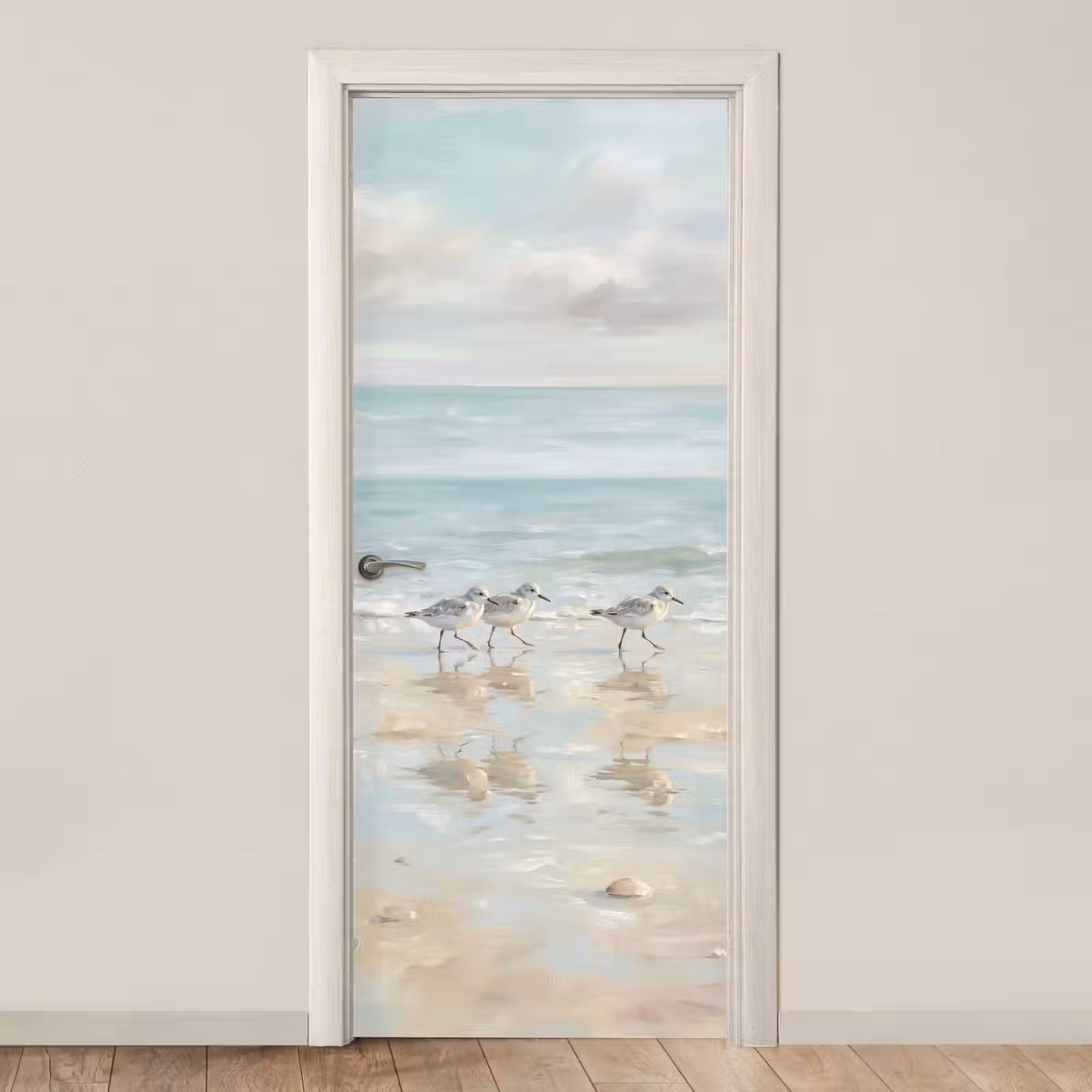 Deursticker - Vogels - Strand - Zee — 1