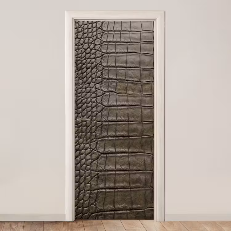 Deursticker - Krokodillenleer - Structuur - Groen — 1