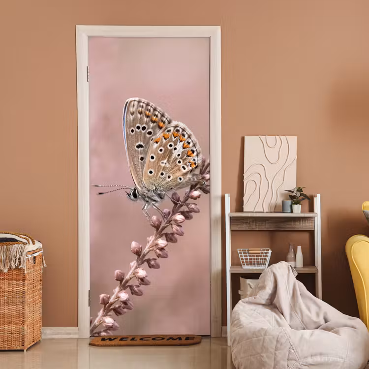 Deursticker - Lavendel - Vlinder - Paars — 2