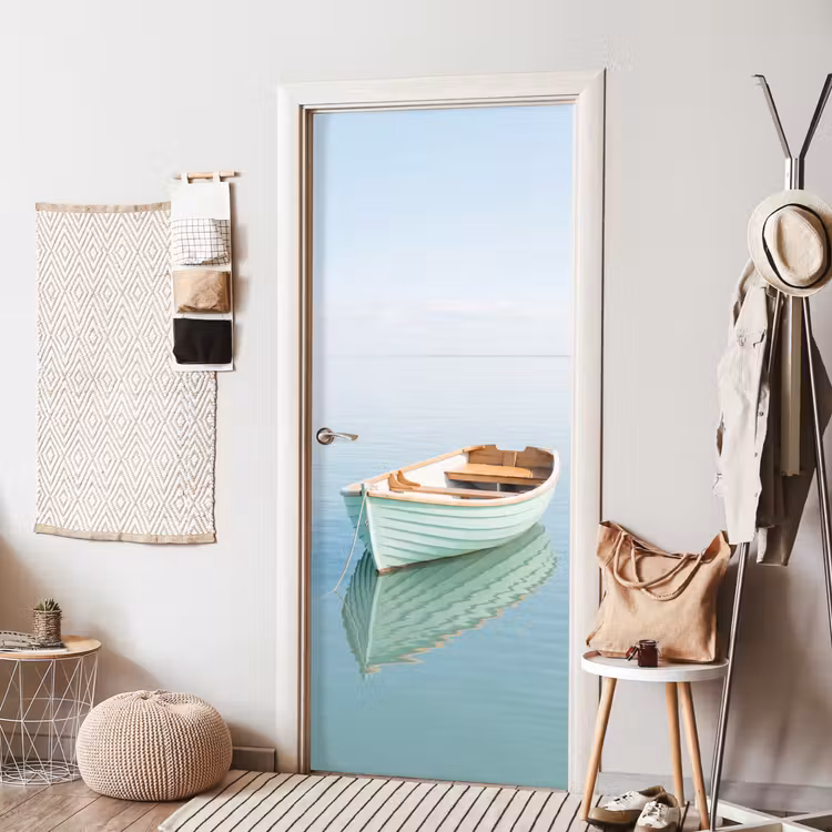 Deursticker - Minimalistisch - Boot - Zee — 8