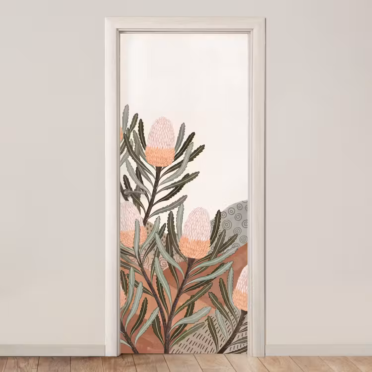 Deursticker - Modern - Heuvels - Terracotta — 1