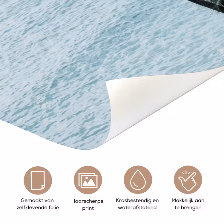 Deursticker - Oceaan - Palmbomen - Surfers — 3