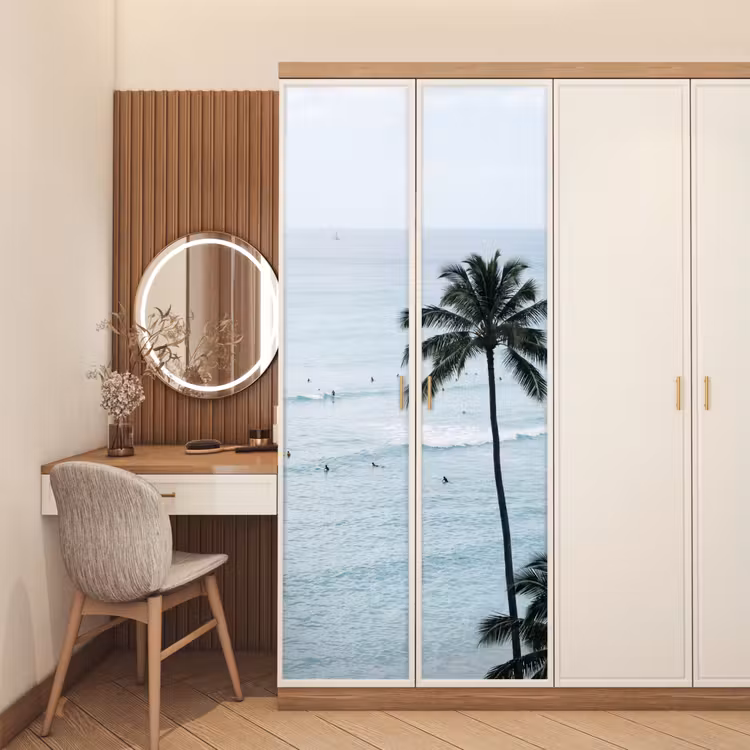 Deursticker - Oceaan - Palmbomen - Surfers — 5