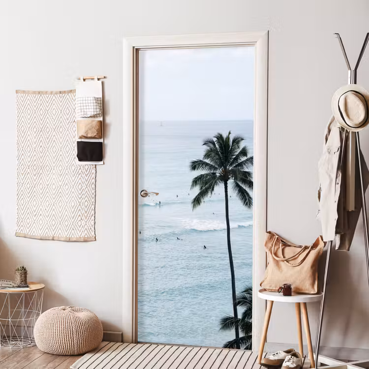 Deursticker - Oceaan - Palmbomen - Surfers — 8