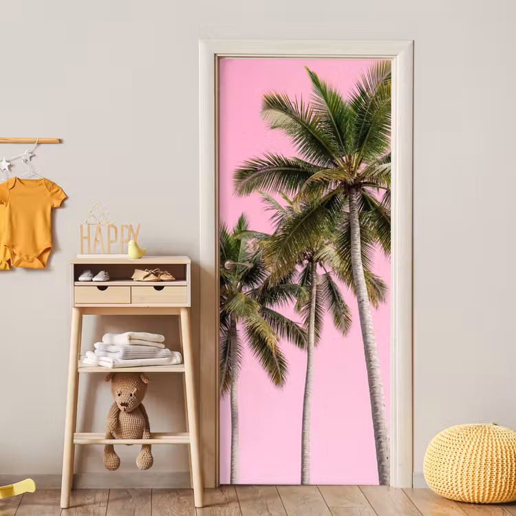 Deursticker - Palmboom - Tropisch - Pink — 6