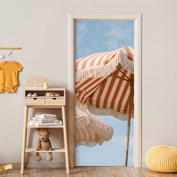 Deursticker - Parasol - Lucht - Rood — 6