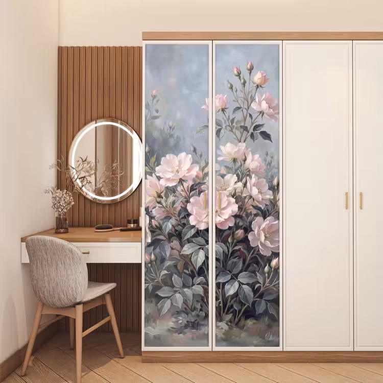 Deursticker - Rozen - Illustratie - Roze — 5