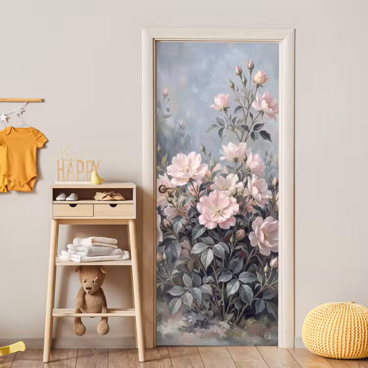 Deursticker - Rozen - Illustratie - Roze — 6