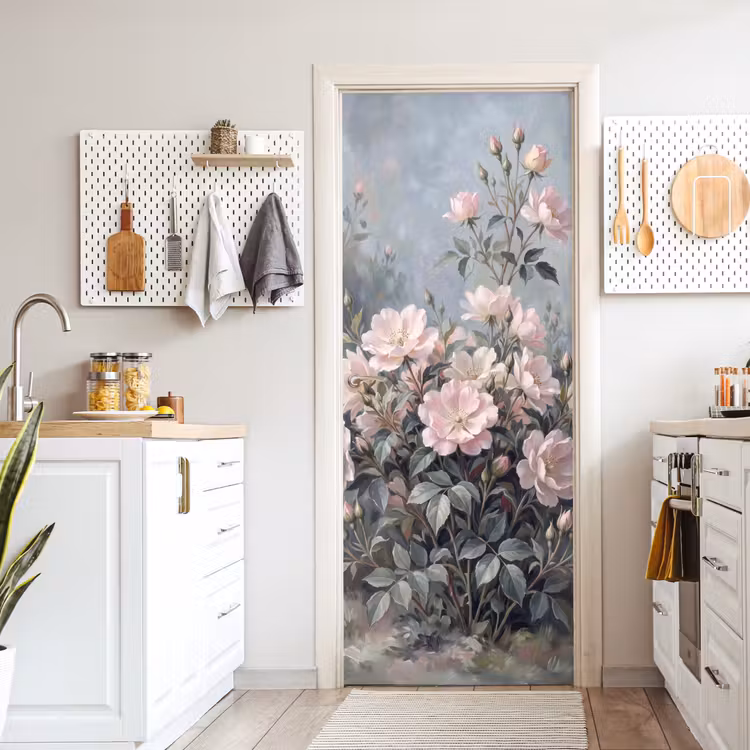 Deursticker - Rozen - Illustratie - Roze — 7