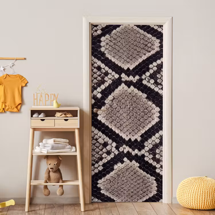 Deursticker - Slangenleer - Patroon - Beige — 6