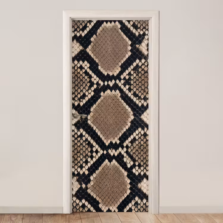 Deursticker - Slangenprint - Python - Bruin — 1