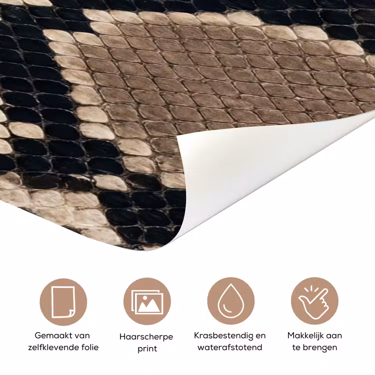 Deursticker - Slangenprint - Python - Bruin — 3