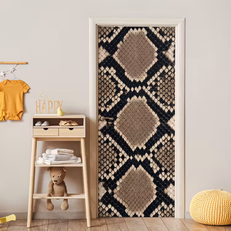 Deursticker - Slangenprint - Python - Bruin — 6