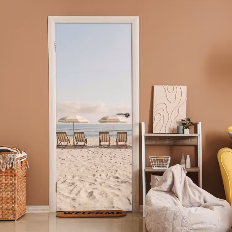 Deursticker - Strand - Stoelen - Parasol — 2
