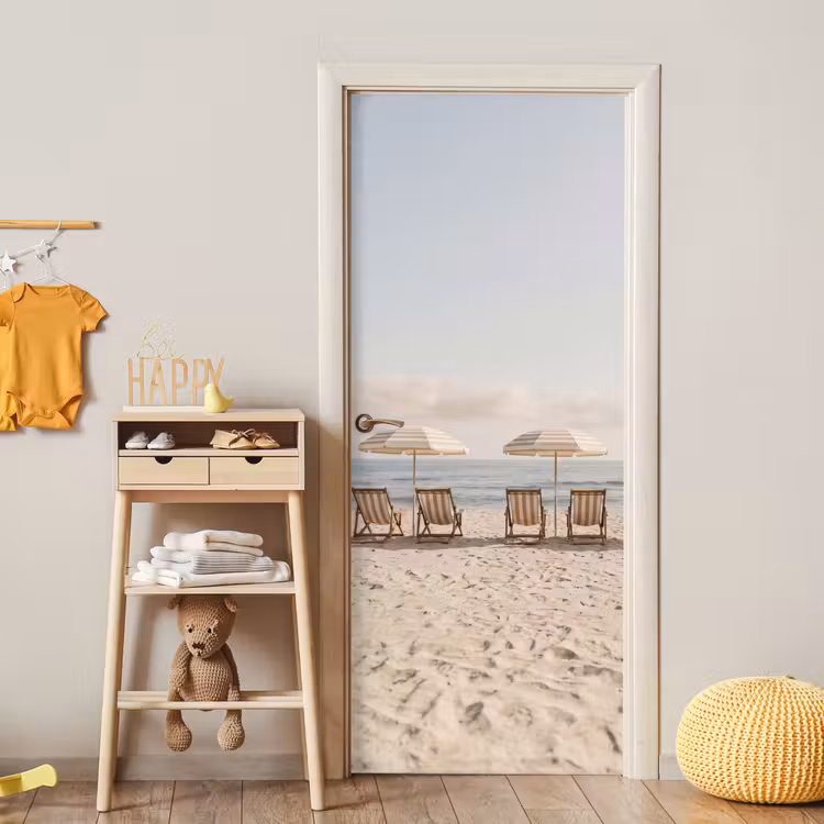Deursticker - Strand - Stoelen - Parasol — 6