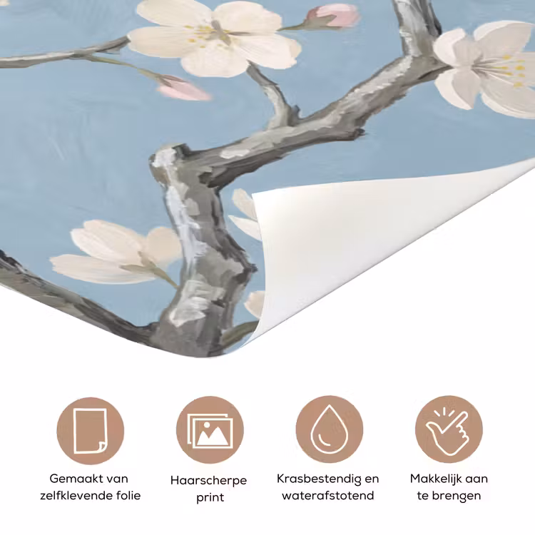 Deursticker - Takken - Kersenbloesem - Blauw — 3